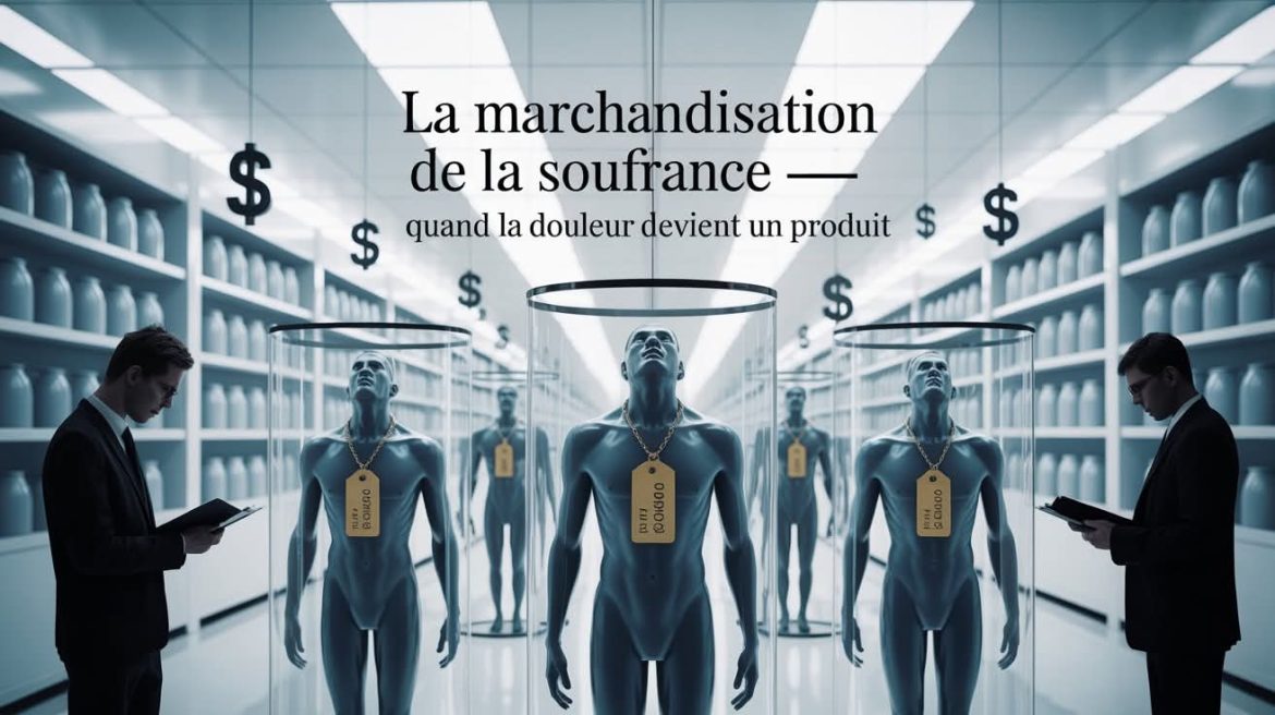La marchandisation de la souffrance — quand la douleur devient un produit. Par Rony Akrich pour ses lecteurs!