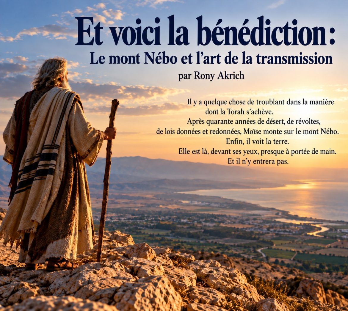 Vezot Haberakha : le mont Nébo et l&rsquo;art de transmettre. Par Rony Akrich